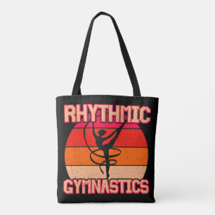 Tote Bag Gymnastique rythmique dérangée orange et rouge