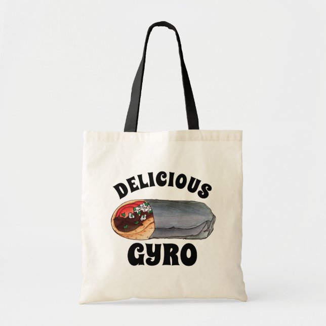 Tote Bag Gyro Gita Viande Sandwich Méditerranéen (Devant)