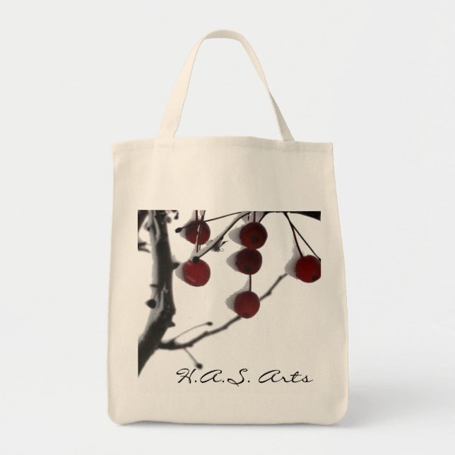 Tote Bag H.A.S. Baies de rouge d'hiver d'arts (Devant)