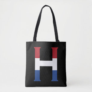 Tote Bag H Monogramme superposé sur l'indicateur NLD sur l'