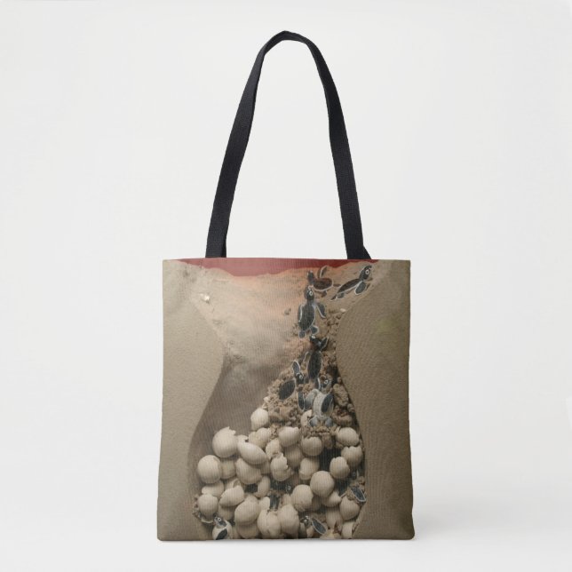 Tote Bag Hachure d'oeufs de tortue de bébé (Devant)