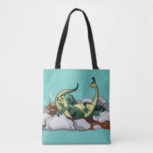 Tote Bag Hadrosaurus Se Détendre Dans Un Jacuzzi.