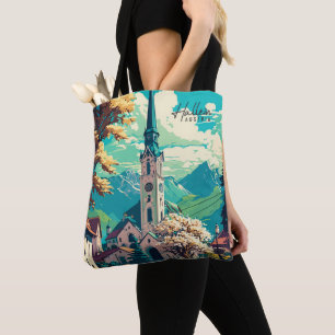 Tote Bag Hallein Autriche Art Vintage Illustration de voyag