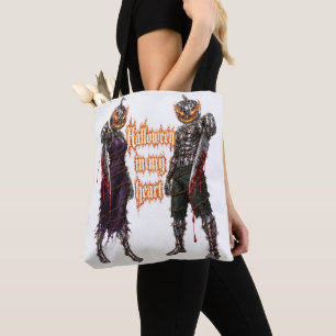 Tote Bag Halloween à jamais dans mon cœur Gothique Citrouil
