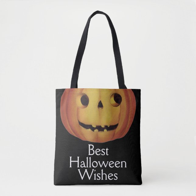 Tote Bag Halloween à l'ancienne, Citrouille (jack-o'-lanter (Devant)