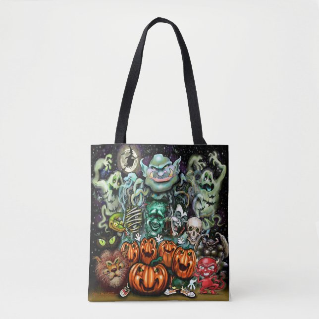 Tote Bag Halloween Art amusant (Devant)