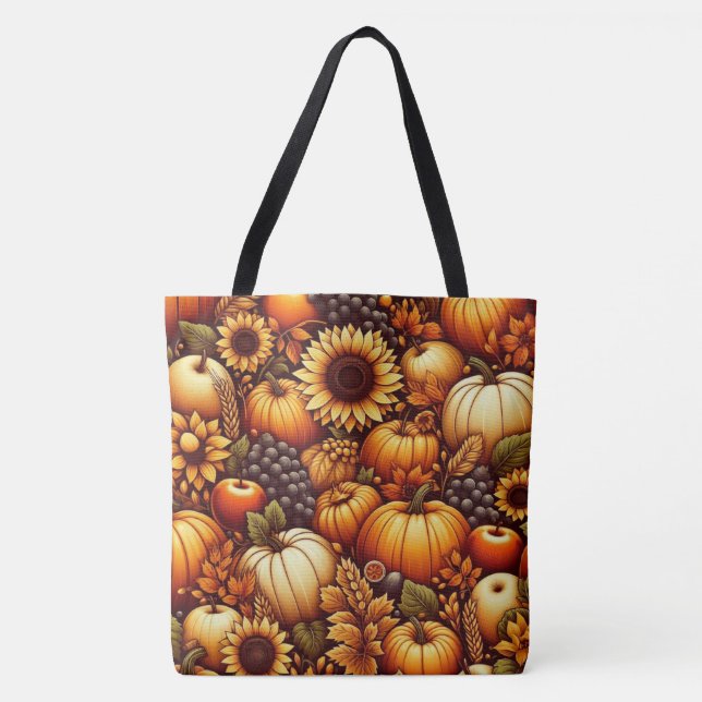 Tote Bag Halloween/Automne/Automne/citrouille (Devant)