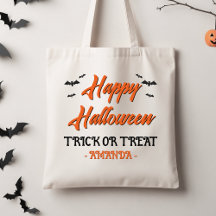 Halloween Bats Noirs Orange Trou Ou Treat Fourre-t