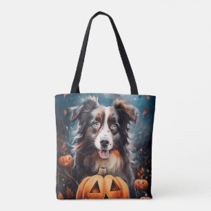 Tote Bag Halloween Berger Australien Avec La Peur Citrouill