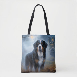 Tote Bag Halloween Bernes de montagne effrayant