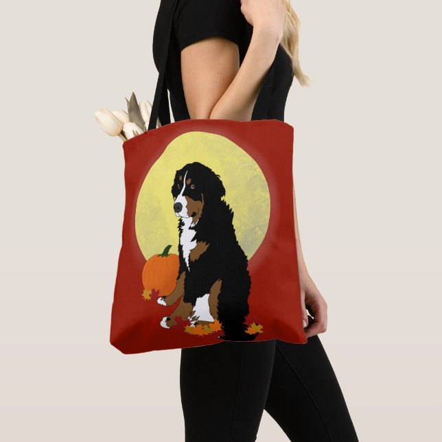 Tote Bag Halloween bernois Mountain Dog (De près)
