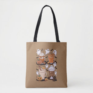 Tote Bag Halloween Café Cute Fall Iced Café Lover Cadeau