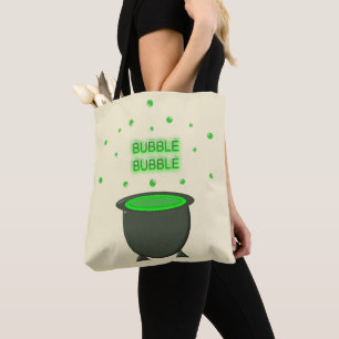 Tote Bag Halloween Cauldron et Bubbling Green Brew