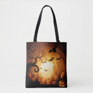 Tote Bag Halloween/chauve-souris/Citrouille/automne