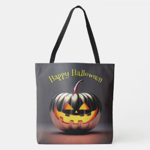 Tote Bag Halloween Citrouille brillant