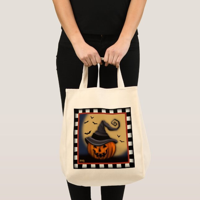 Tote Bag Halloween Citrouille Éffrayant Inspirivité (Devant (produit))