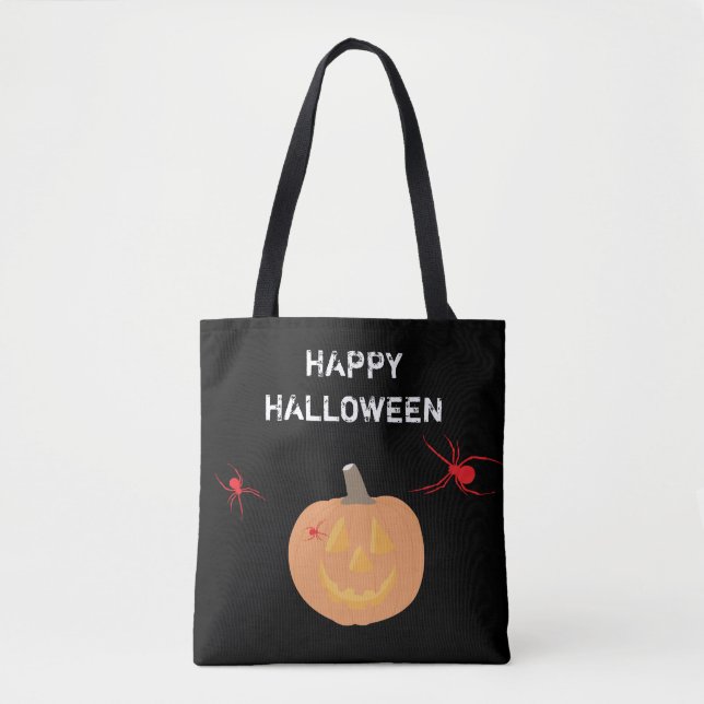 Tote Bag Halloween Citrouille Happy Halloween (Devant)