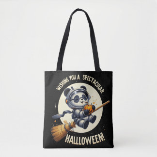 Tote Bag Halloween cosmique : L'astronaute de Panda aime le