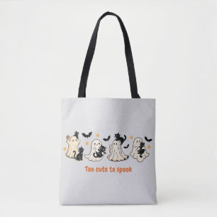Tote Bag Halloween Cute Éffrayant Ghost Chat - Chat cadeau 