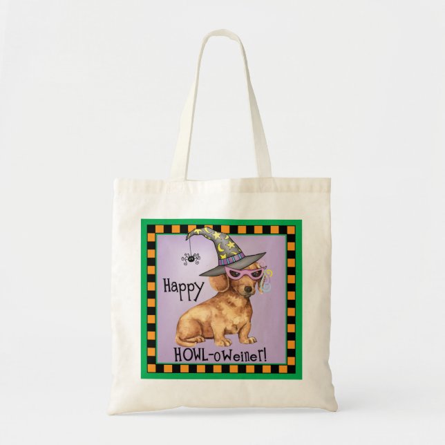 Tote Bag Halloween Dachshund (Devant)
