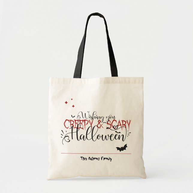TOTE BAG HALLOWEEN DÉPLAISANT ET PEUR (Devant)