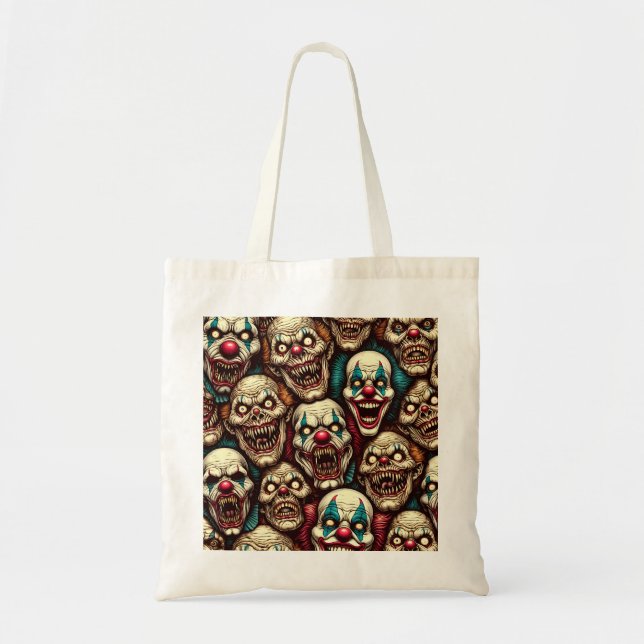 Tote Bag Halloween des clowns horrifiants (Devant)
