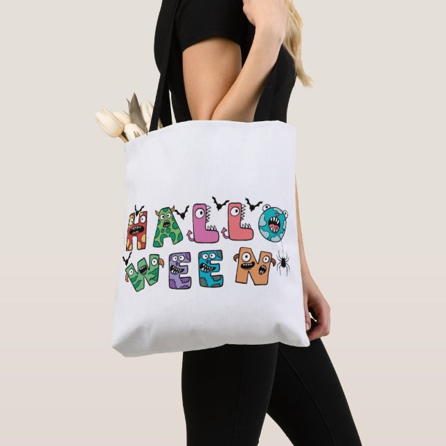 Tote Bag Halloween drôle (De près)
