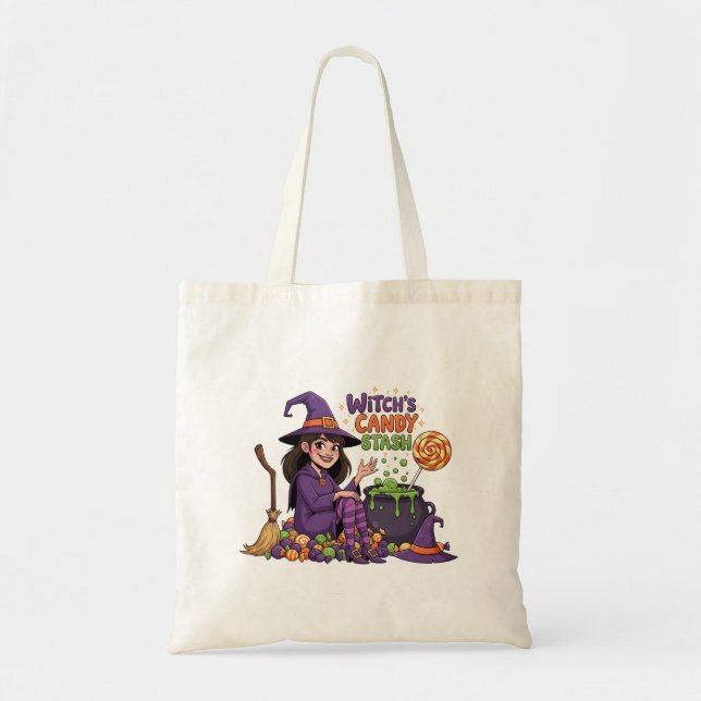 Tote Bag Halloween Éffrayant pour sorcière (Devant)