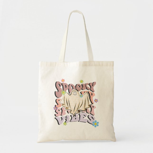 Tote Bag Halloween éffrayant Retro Vibes (Devant)