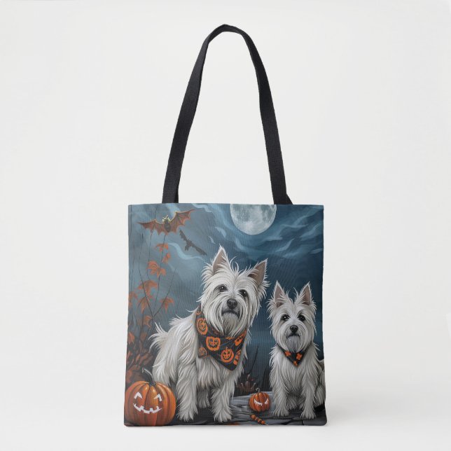Tote Bag Halloween épouvantable des Highlands de l'Ouest (Devant)