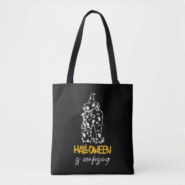 Tote Bag Halloween est une confusion pour Halloween dire ca (Devant)