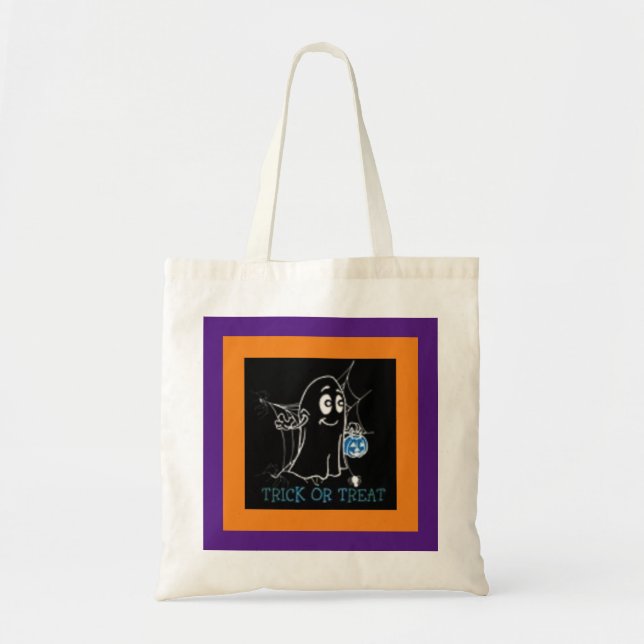 Tote Bag Halloween fantôme (Devant)