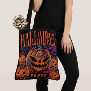 Tote Bag Halloween, Fleur de Coven de citrouille, Gothique