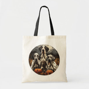 Tote Bag Halloween Great Dane Dogs Jack-o'-lantern