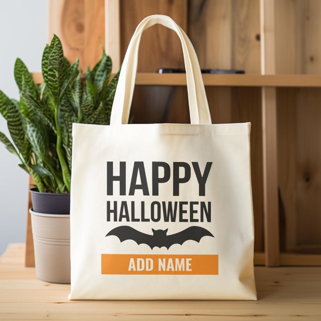 Tote Bag Halloween heureux avec le titre personnalisé en gr (Custom Tote Bag)