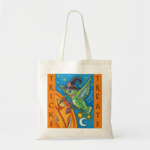 TOTE BAG HALLOWEEN HUMMINGBIRD, JACK CITROUILLE TRICK OU TR