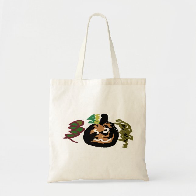 Tote Bag Halloween jack o 'lantercafé (Devant)