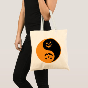Tote Bag Halloween Jack o-lanterne Yin Yang