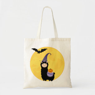 Tote Bag Halloween Llama Noire Trick-ou-traiter