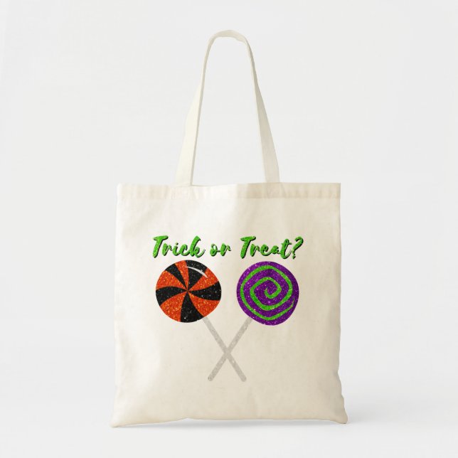 Tote Bag Halloween Lollipops Trick Ou Treat Parties scintil (Devant)