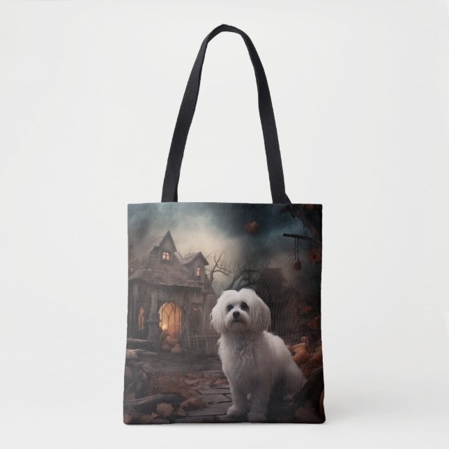 Tote Bag Halloween maltais effrayant (Devant)