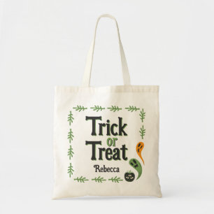Tote Bag Halloween moderne 3 yeux Citrouille Éffrayant pour