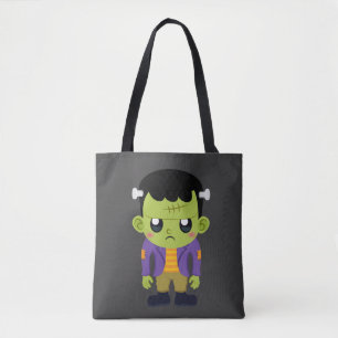 Tote Bag Halloween monstre Frankenstein Green
