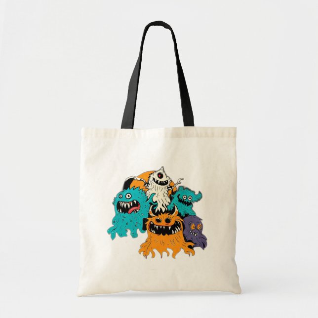 Tote Bag Halloween/Monstre/Octobre/Automne  (Devant)