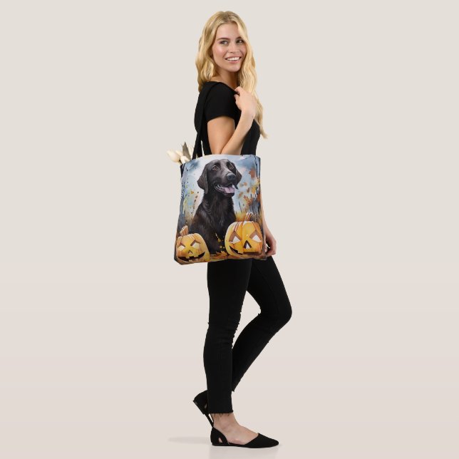Tote Bag Halloween Nouvelle-Écosse avec la peur Citrouille (Sur le modèle)