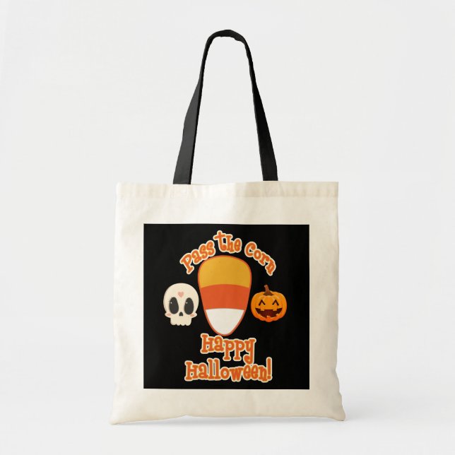 Tote Bag Halloween Passe La Maïs  (Devant)