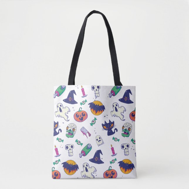Tote Bag Halloween pattern decoration (Devant)