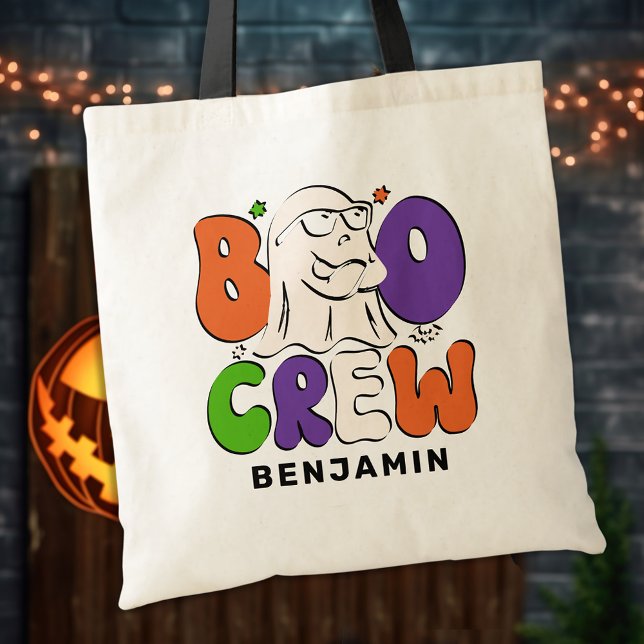 Tote Bag Halloween personnalisées de l'équipage de BOO Retr (Créateur téléchargé)