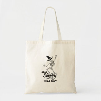 TOTE BAG HALLOWEEN RESTER ÉFFRAYANT NOIR PERSONNALISÉ