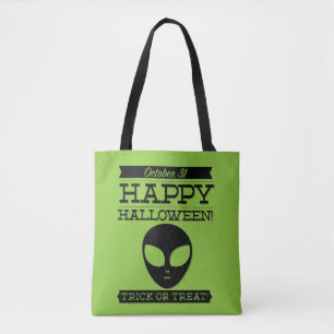 Tote Bag Halloween rétro typographique